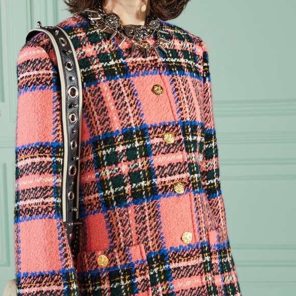 GUCCI JACKET WOOL TARTAN CHECK BOUCLE BLAZER - Picture 4 of 16